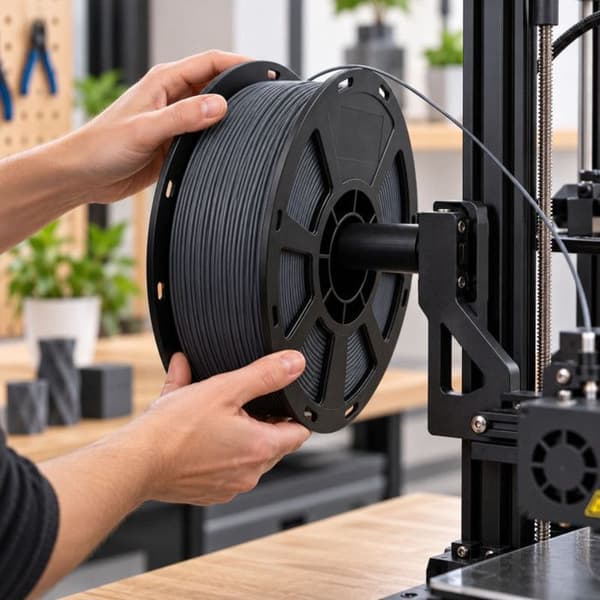 Filament PLA Grafit 1,75 mm 1 kg til 3D-printer FDM og FFF – 190 til 230 °C