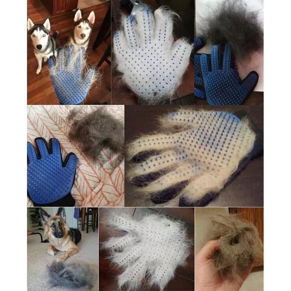 Børstehandske til pleje - Blødt silikone - 180 spidser - Til hunde og katte