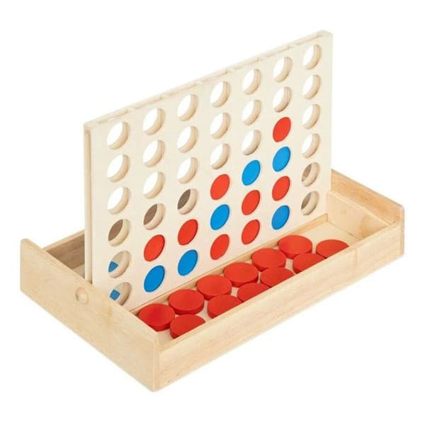 Pöytäpelit "Puissance 4" 24cm Luonnollinen