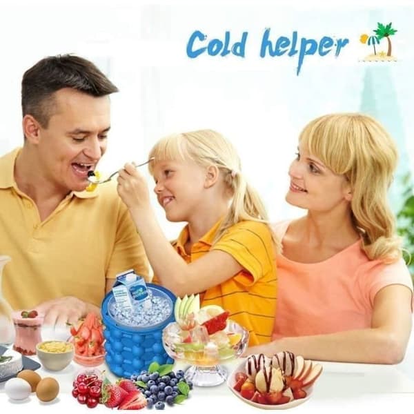 HUHUDAY IS LÅDA Bac agrave Glaccedilons Ice Cube Magic Ice Cube Maker Silikon Ice Cube Hink Ice Cube Form med lock222