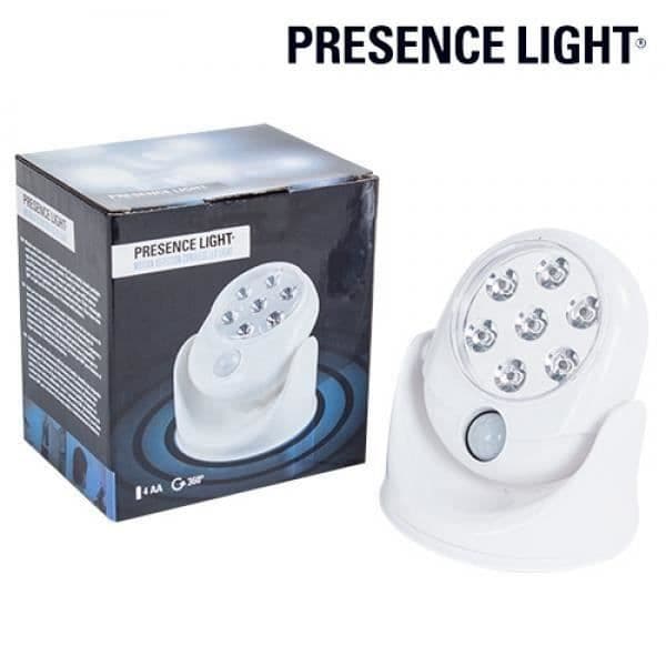 LED-lampe - H040D - Bevægelsessensor - 360° - Hvid - 1W Vit