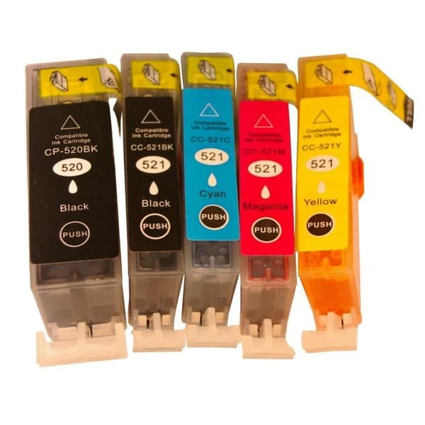 Kompatibla patroner Canon PGI-520 CLI-521 - CSF - 5-pack - Svart