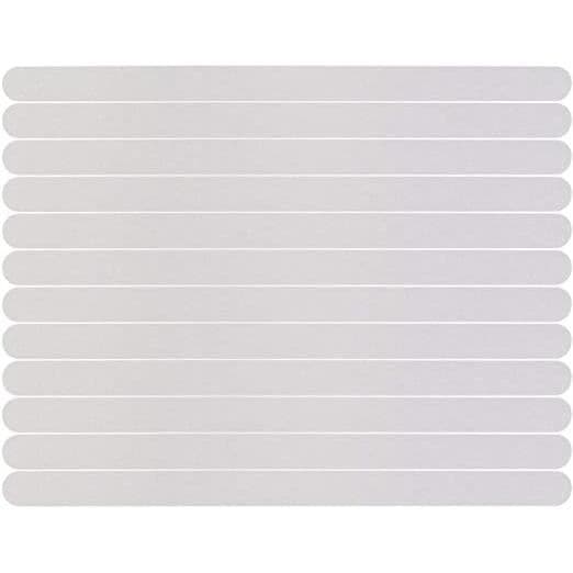 Halkskydd - Set om 24 - Transparent - 2 cm x 20 cm - Fallförebyggande Vit
