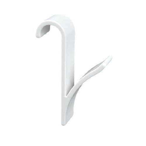 Krokar - WENKO - Set om 2 - Vit plast - Mått 2,5x10,5x7 cm - Badrumsaccessoarer Vit