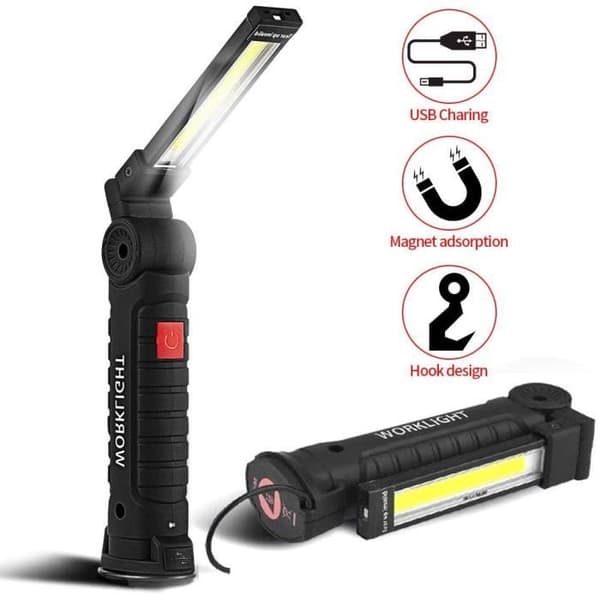 Arbejdslampe - BALADEUSE - Genopladelig - 5 Tilstande - Magnetisk Base - Vandtæt IP65 -