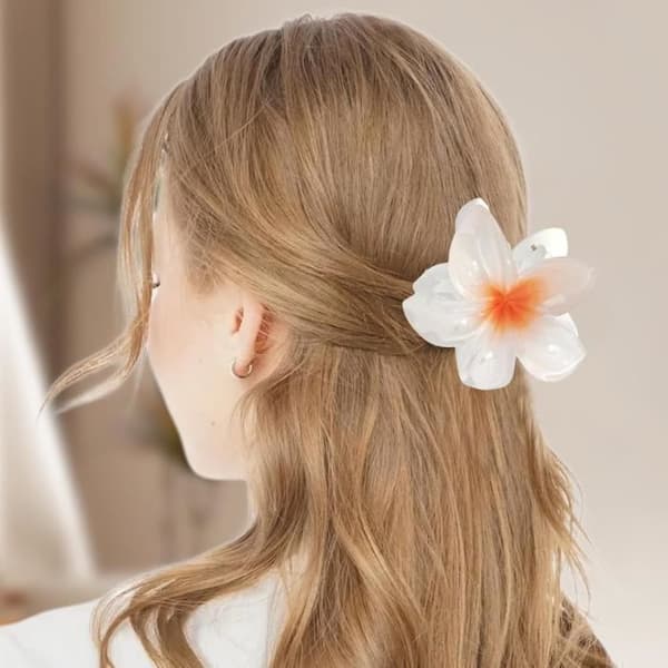 2 Stykker Blomster Hårklips - Blomster Hårpind | Antiskrid Blomster Klips | Hårpinde
