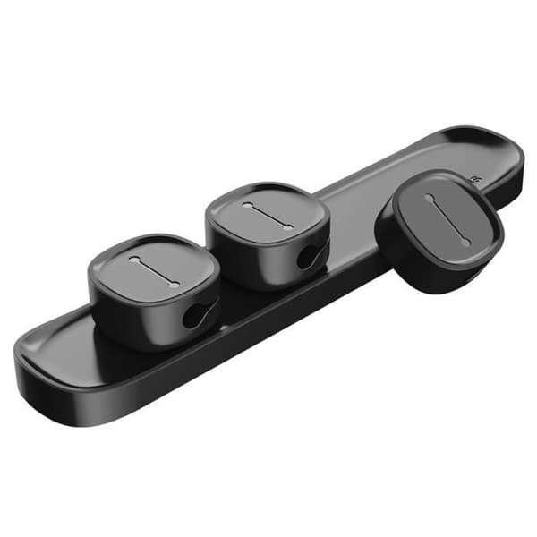 Magnetiske kabelklips - Baseus - BK - Sort - Kabelstyring - Skrivebordsholder Svart