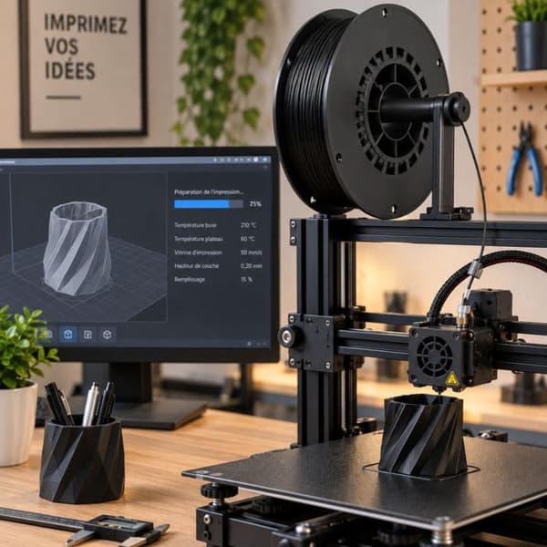 Filament PLA - OQONOS - 1 kg - Musta - 1,75 mm - 190-230°C