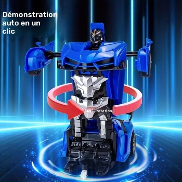 Fjernstyret Transformérbar Bil - Model CD0062 - 360° Rotation - Drift - Rød Röd
