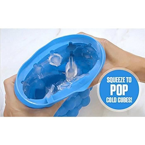 1 ST Iskubbricka Ice Cube Maker Silikonformar Ishink 2 i 1 Blue@H4