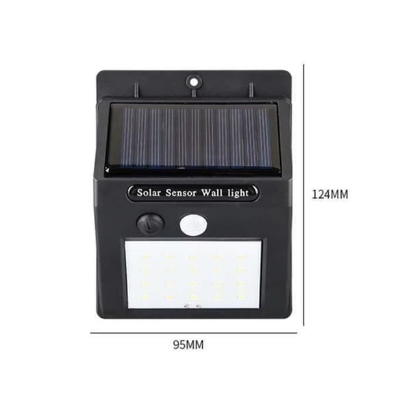 Solcellelampe - GOD - My09151 - 30 LED - Vandtæt IP65 - Bevægelsessensor