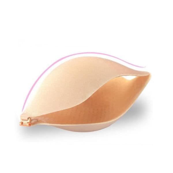 Silicone push-up klæbende bh til en perfekt udskæring - Beige