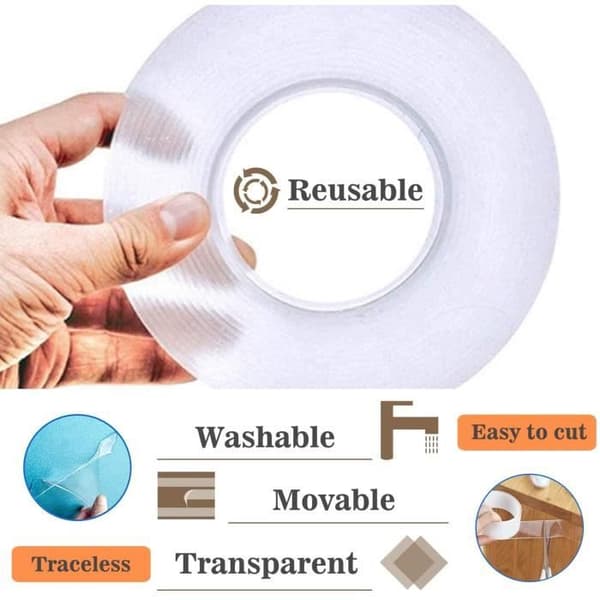 Dubbelhäftande tejp - 3M - Extra Stark - Transparent - 3 meter - Nano gel Transparent