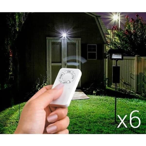 Spotlights LED - Pack med 6 - Fjärrstyrda - Vit - Inomhus Vit