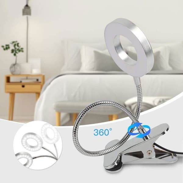 Kontorlampe - TUSERXLN - Fleksibel 360° - 48 LED - 3 Belysningsindstillinger - Sort