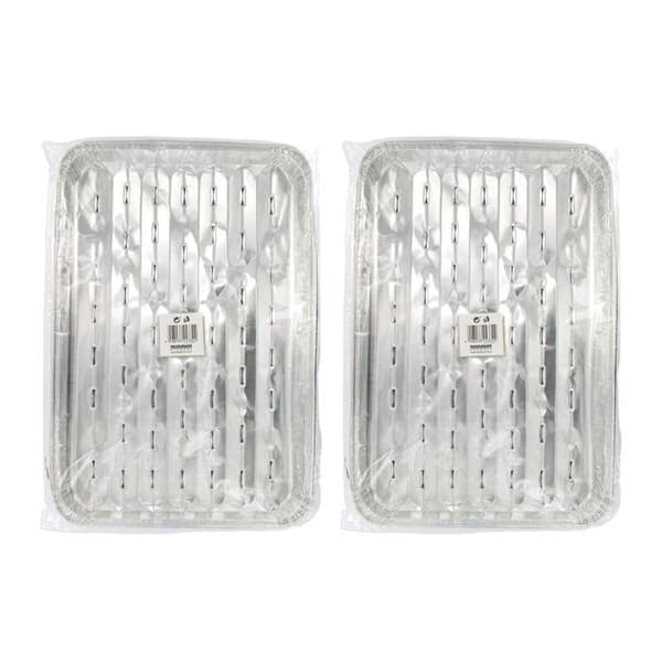 10-pack aluminiumformar 34 x 23 cm Fackelmann Grill Grå