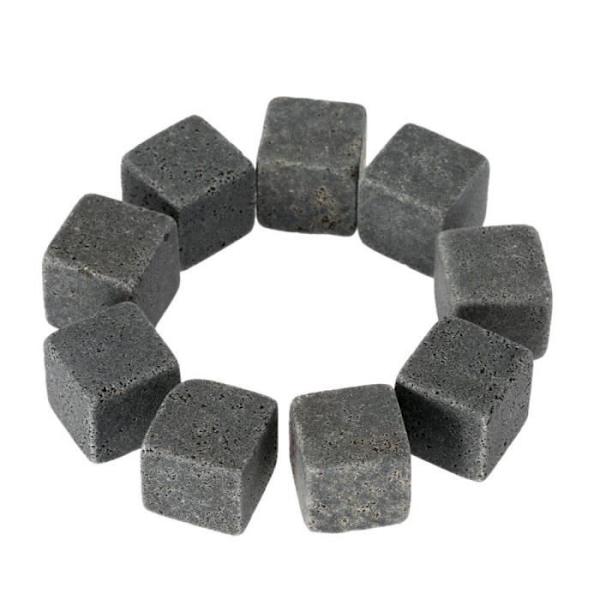 Vin køler - Sten - Type 9 stk - 100% naturlige - Rustfrit stål - Sort Svart