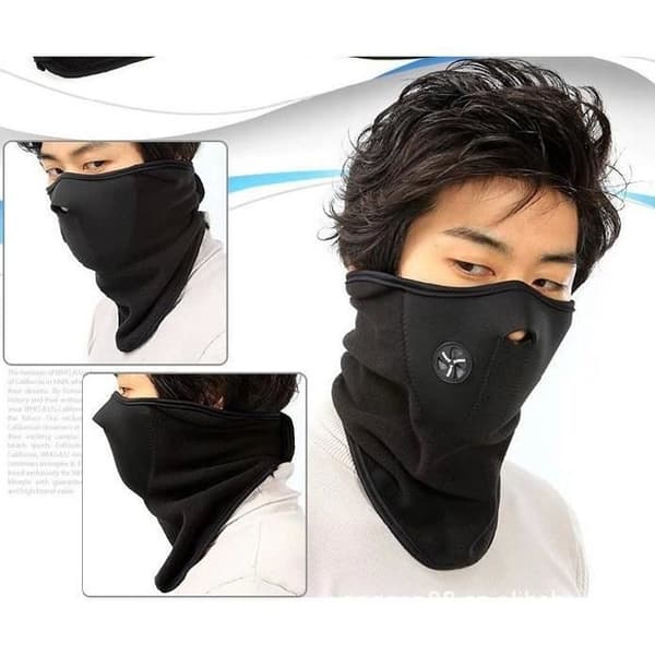 Skidmask - Unisex - Svart - Neopren - Fleecefoder - Medium Storlek 54*28cm svart