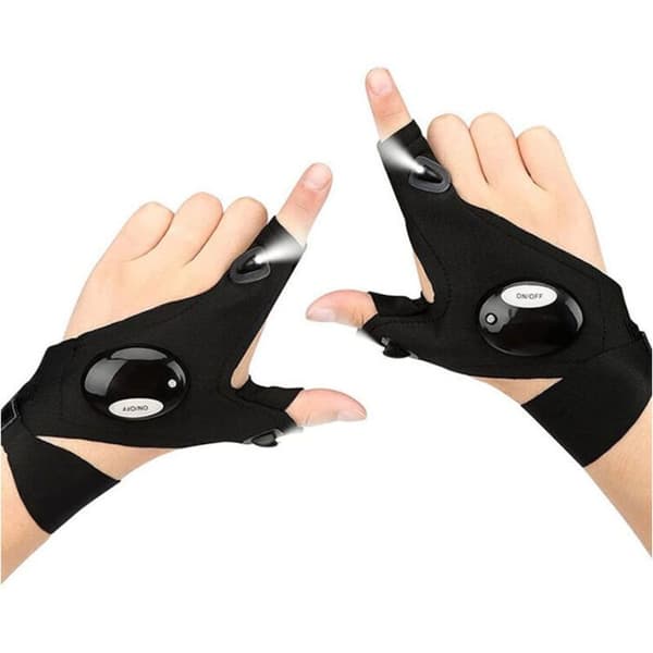 Vandtætte LED-handsker - ZOR® - LED-lys - Strækpolyester - Unisex - Let