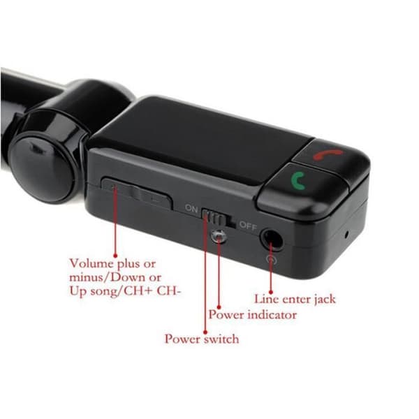 WSJ50428161A_1909 LCD bil Bluetooth MP3 Kit FM transmitter USB oplader håndfri til iPhone