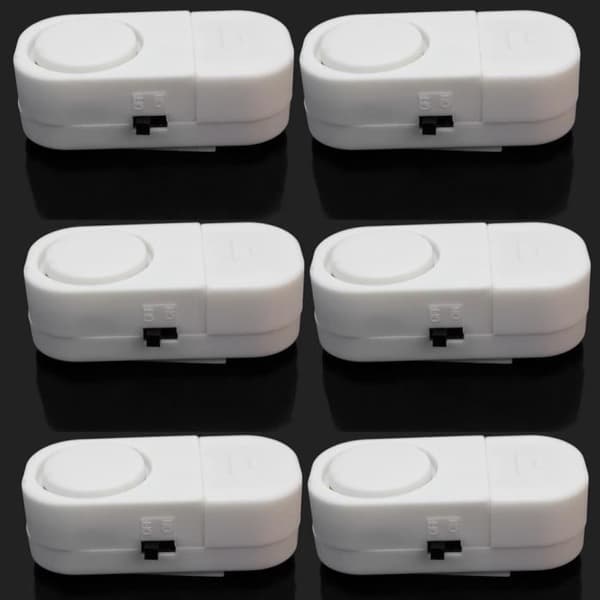 6 Sæt Sikkerhed Hjem Kontor Alarm Sensor Sirene Magnetisk Trådløs