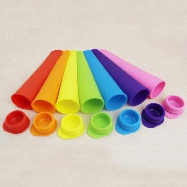 Popsicle-form - Push Up silikone - Individuelle propper - Multifarvet - 20 x 4 cm