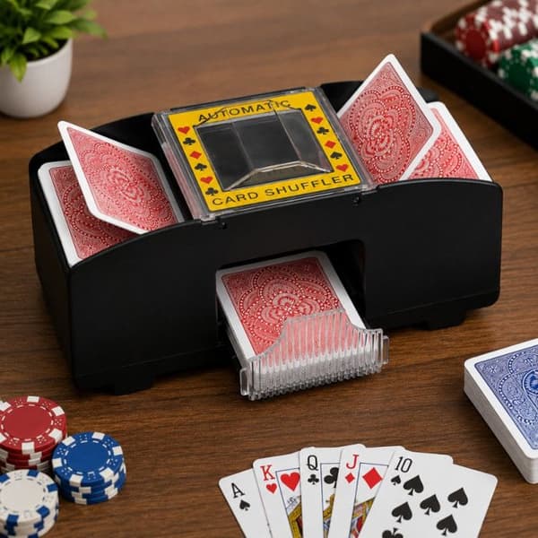 Automatisk Elektrisk Kortblander – Kortblander til Brætspil, Poker, Blackjack, Op til 2 Sæt