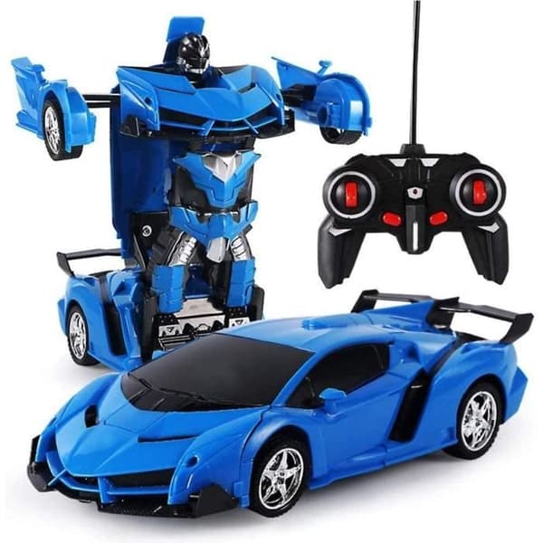 Transformbar Robotbil - ZGEER - 2i1 Deformation - Blå - Fjärrstyrd - 3 år Blå