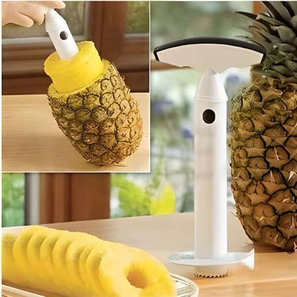 Tom skiver - ANANAS - Slidstærk ABS - SOFT GRIP håndtag - Længde 24 cm