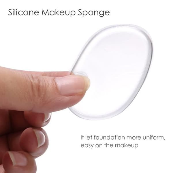 Transparent silikonpuff Cosmetics Applikator Makeup Svamp Mjuk Makeup
