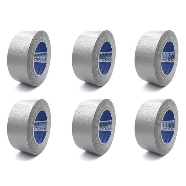 Canvasband - 50mm x 25 meter - Vattentät - Mångsidig - Förpackning med 6 rullar Grå