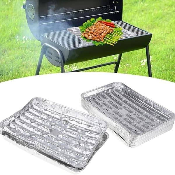 Aluminiumformar 35x22 cm 12-pack – Speciellt för grillning Silver