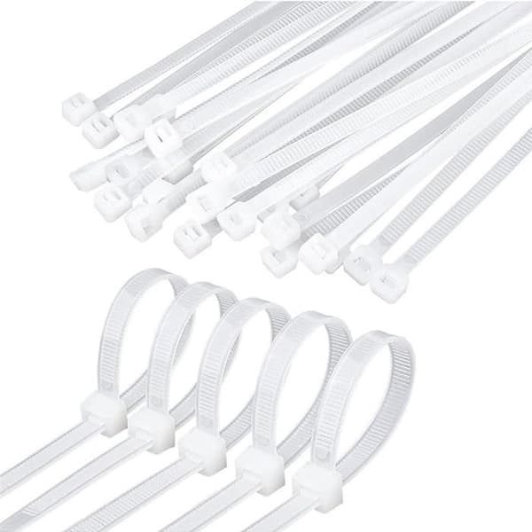 Serre-cable - ANNORLUNDA - Förpackning om 100 - 100x2,5mm - Plast - Vit Vit