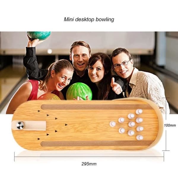 Mini Træ Bowling Spil, Bord Bowling, Bordspil, Kontor Bowling Spil