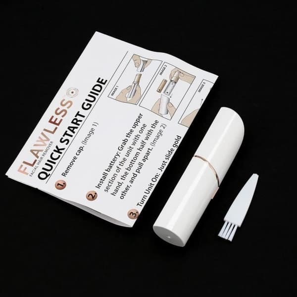 LESHP Mini Electric Epilator - Ansikte och kropp - Vit - Sladdlös drift - Batteritid 60 min Vit