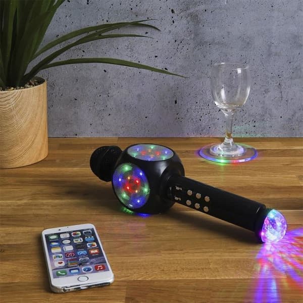 Langaton Mikrofonikaraokevalaisin - GROOVY Svart