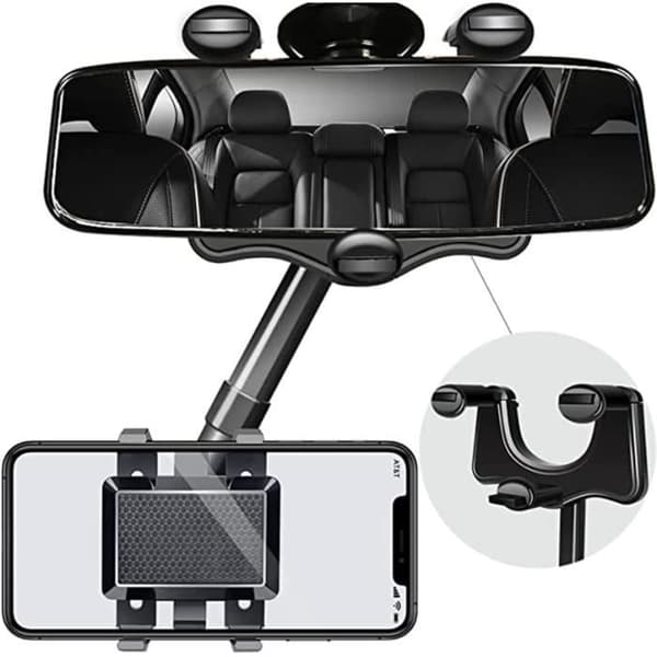 Stöd för telefon - ZVD - Spegel - Rotera 360° - Antivibration - Fällbar