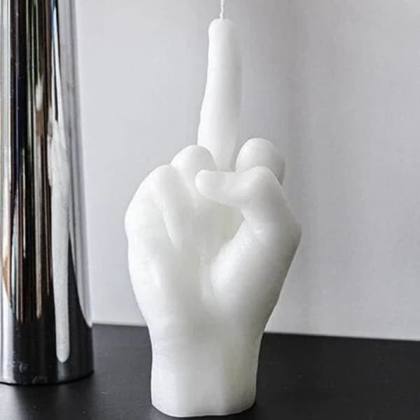 Doftljus - Mittfingerljus - Sojavax - Subtil doft - Nutida design Vit