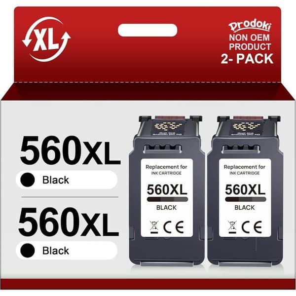 Bläckpatron - SVATV - 560 XL - Svart - Pack 2 - 750 sidor (5% A4)