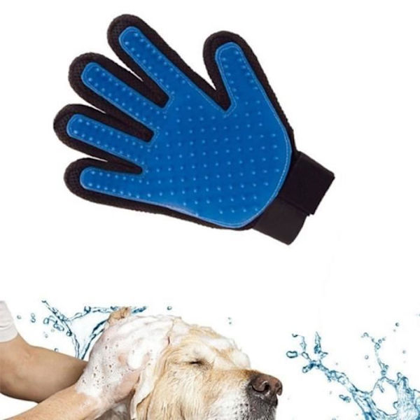 Plejehandske - True Touch - 2 stk - Blød - Effektiv - Til hund Blå