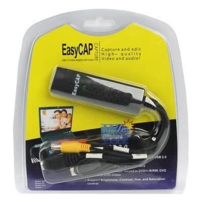 Videotallennustuote - EasyCap - Videon ja äänen tallennustikku - USB 2.0 - Musta väri