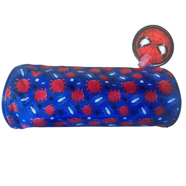Børnetaske - Spiderman - Cylindrisk - Stor Kapacitet - Holdbart Polyester Blå röd