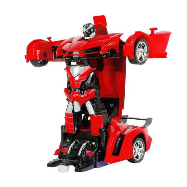 Sportbil och 2-i-1 transformatorrobot - Orange - RC fjärrstyrd