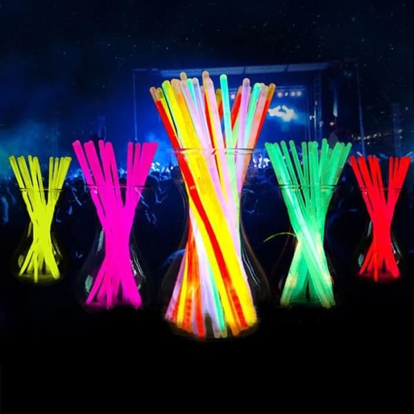 Fluorescerende Lysstænger Til Fest, 100 Stykker, Lyser I Mørket, Festdekorations Tilbehør