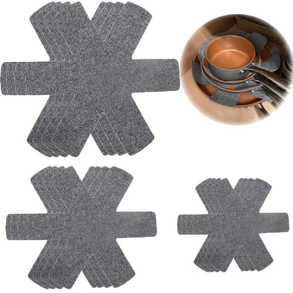 Spis skydd - Set med 12 - Värmeresistent - Justerbar storlek - Polyester filt