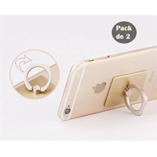 Bague Support - JIGGING PLANET - Universell - 360° - För Smartphones - 2-pack GULD