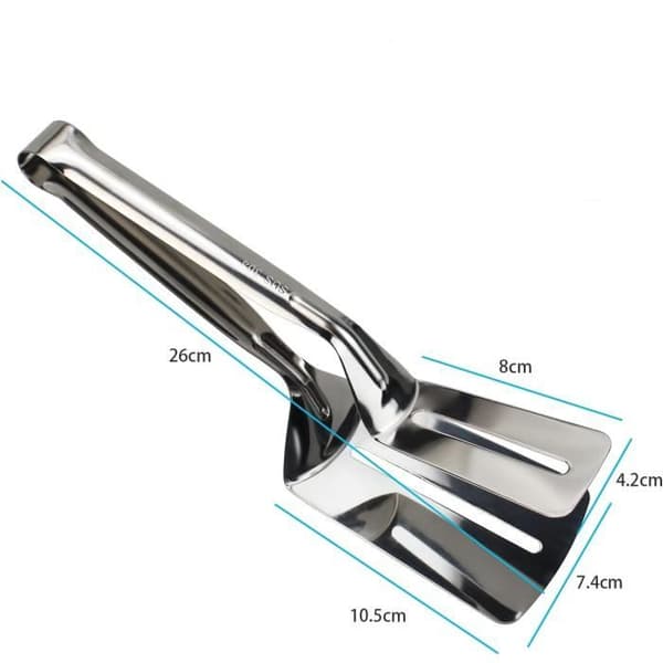 Service Tænger - 26 cm - Rustfrit stål - Multifunktionel (brød/steak tang) - 100 g