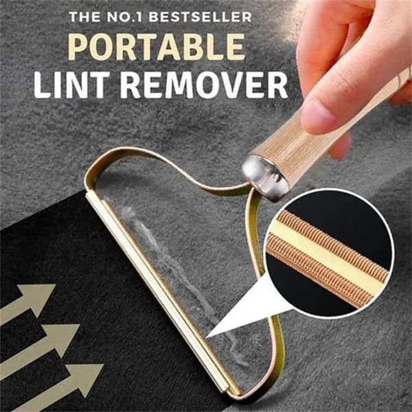 Pälsavskrapa - LX - 2-pack - Rent koppar - Trä - 12,5x16 cm gul, silver