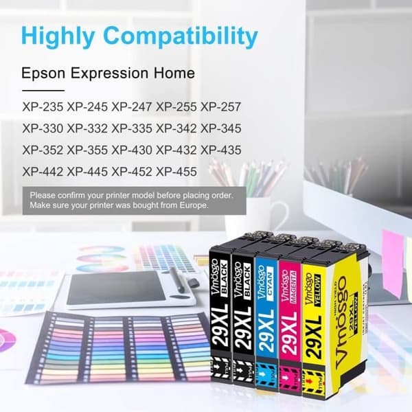 Pack med 15 kompatibla 29xl patroner för Epson t2991