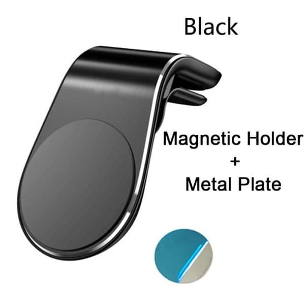 Magnetisk smartphoneholder til bil, telefonholder til tommer, Type L, klips til bilholder - Sort - ARIE310